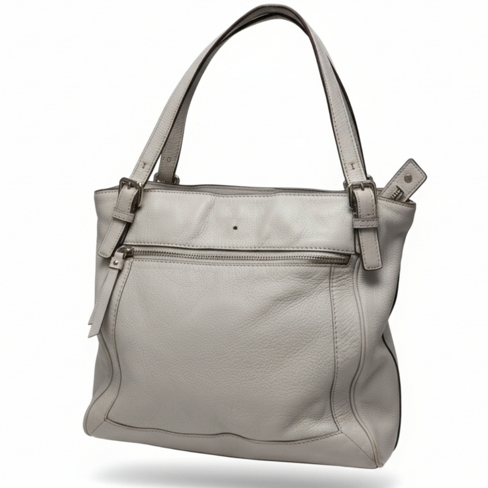 KATE SPADE NEW YORK Gray Leather Briar Lane Shoulder Hobo Bag
